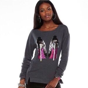 Juicy Couture Sequin Heels Sweatshirt B4